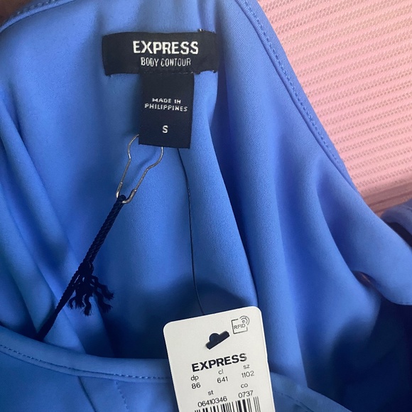 NWT Small Express Blue High Compression Fitted Corset Cropped Tank - Picture 4 of 4